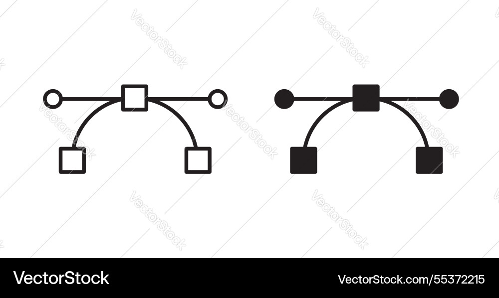Icon set in thin line for web vector image