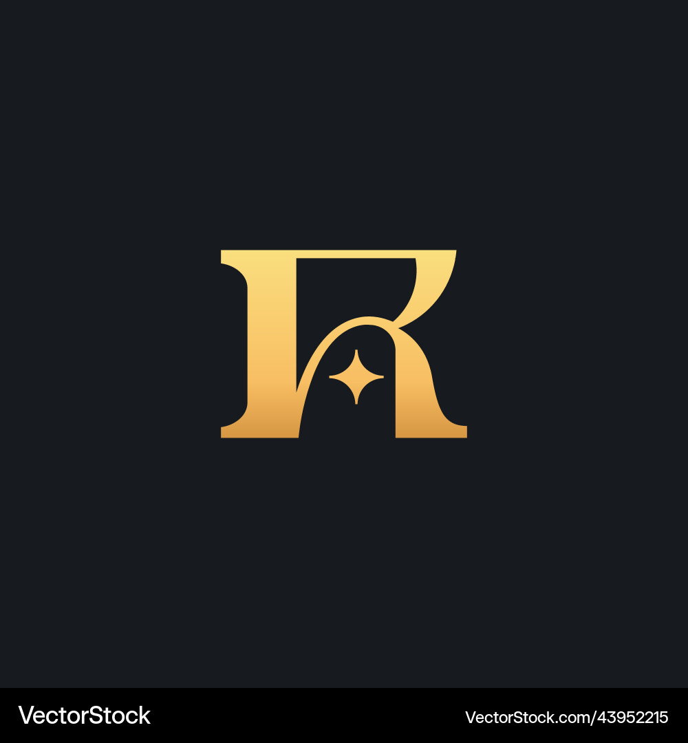 Initial r monogram logo template based Vector Image