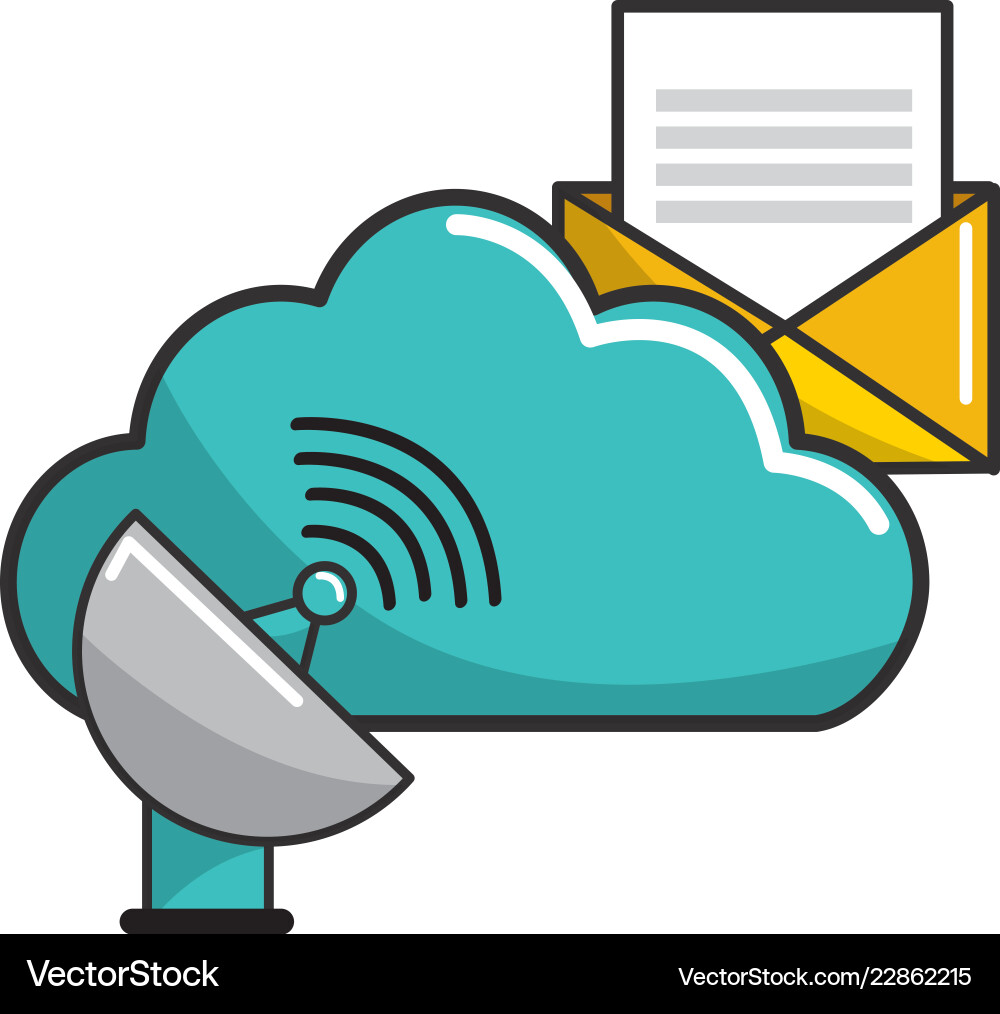 Isolated web hosting design vector image