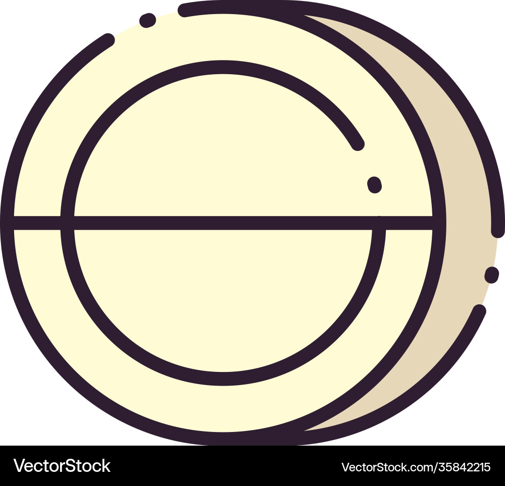 Pill line and fill style icon design Vector Image