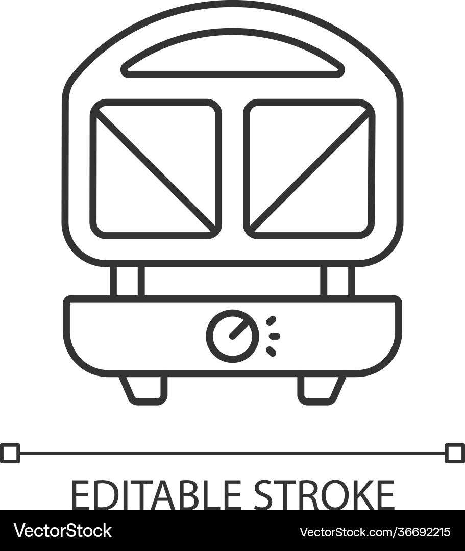 Sandwich press linear icon Sandwich press linear icon vector image