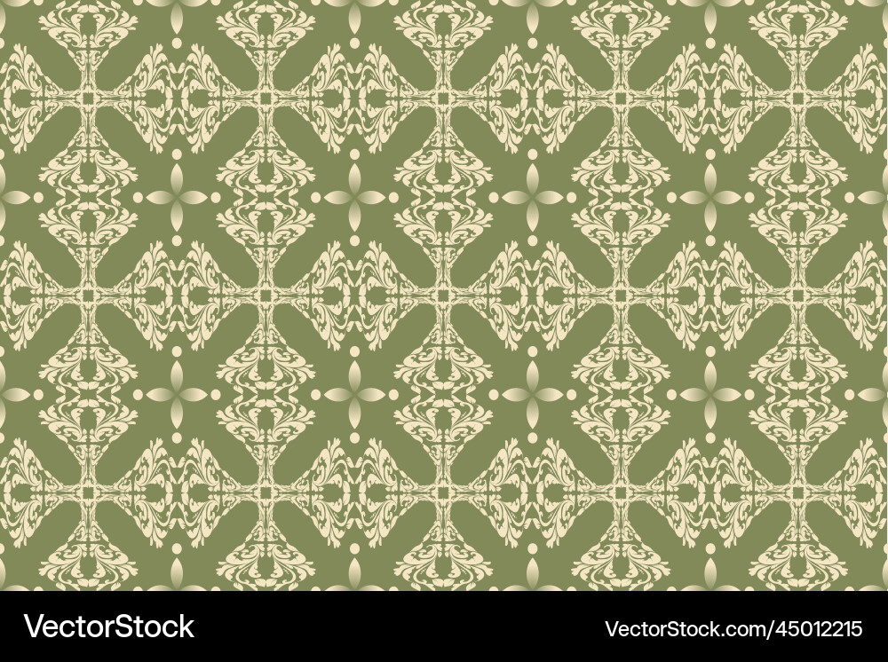 Seamless pattern green background vector image
