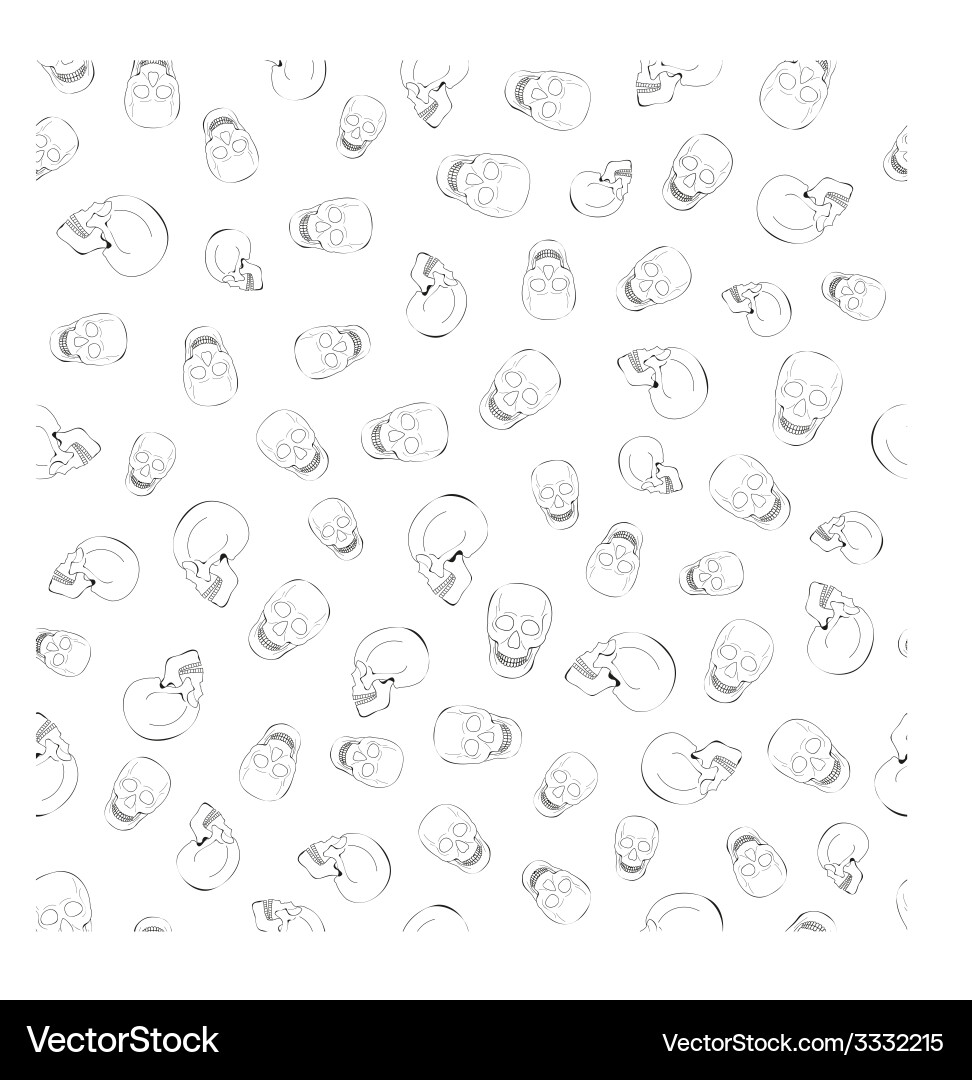 Seamless pattern with skulls vector image