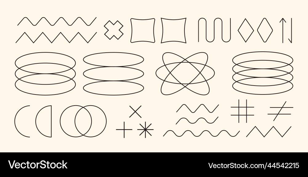 Simple geometry line element Simple geometry line element vector image