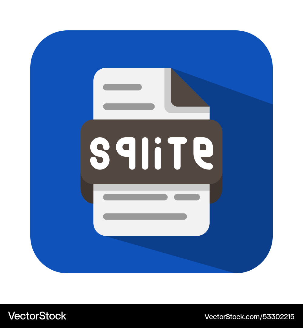 Sqlite document database flat icons suitable Sqlite document database flat icons suitable vector image