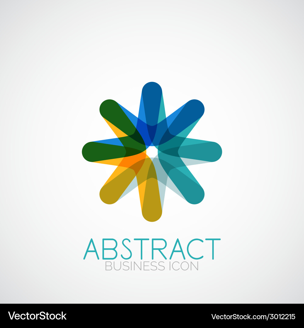 Symmetrical Geometric Loop Icon vector image