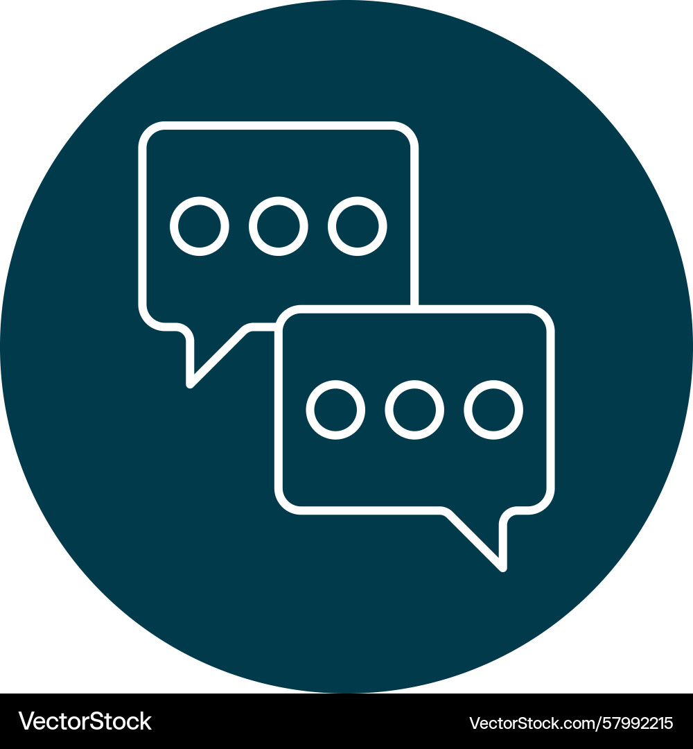 Talk line multi circle Vector Image