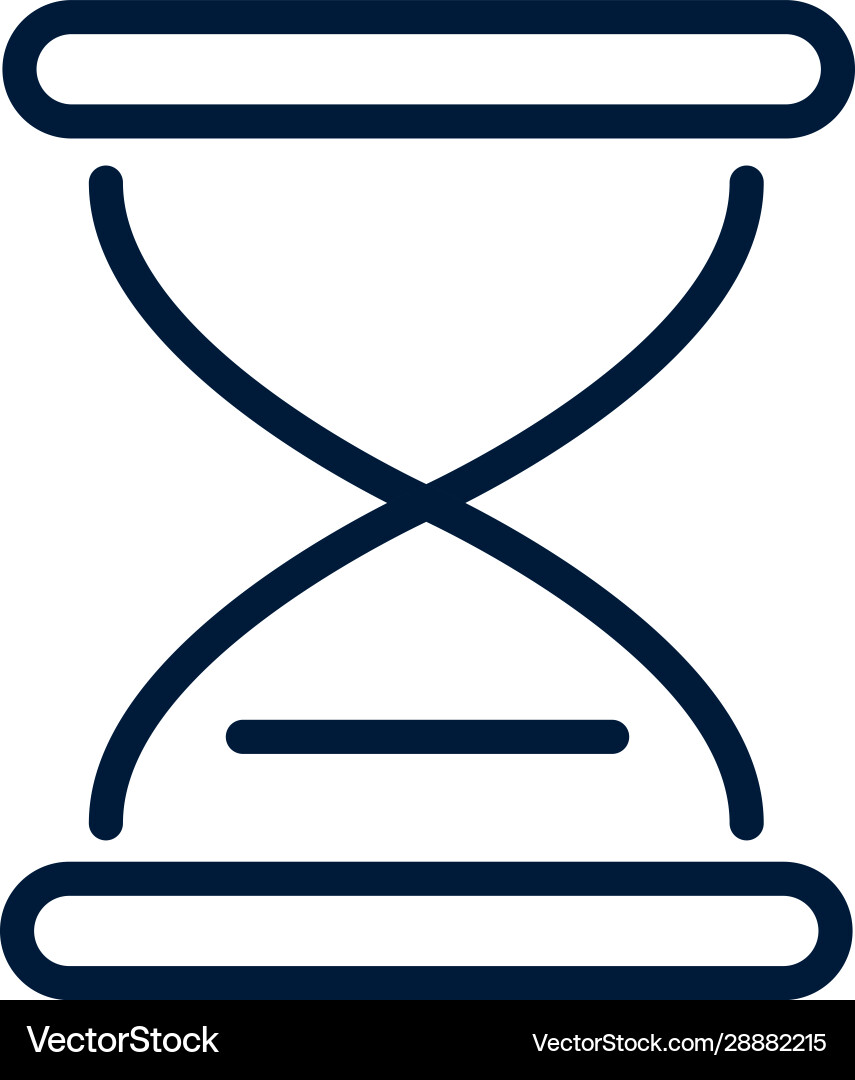 Time hourglass clock linear design Vector Image