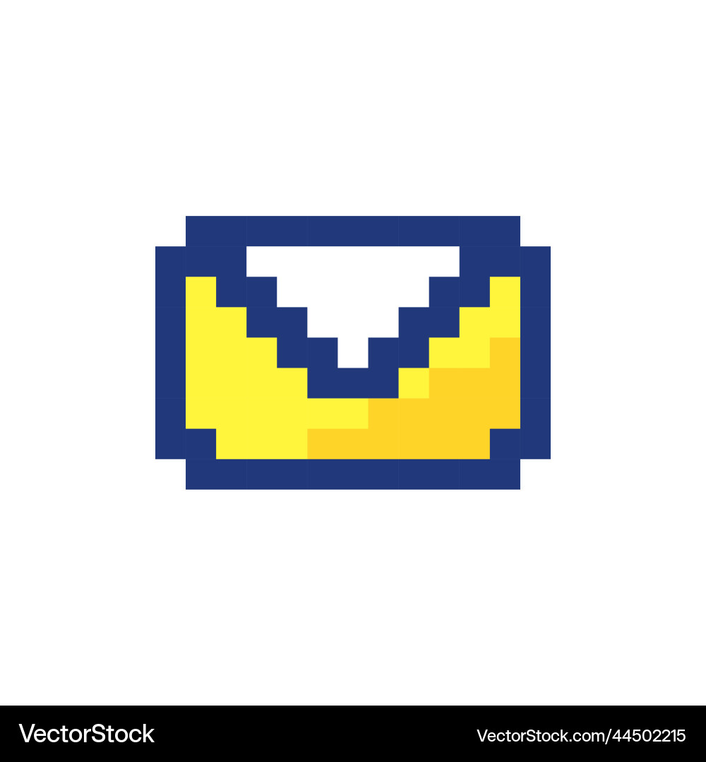 Unread message pixelated rgb color ui icon Unread message pixelated rgb color ui icon vector image