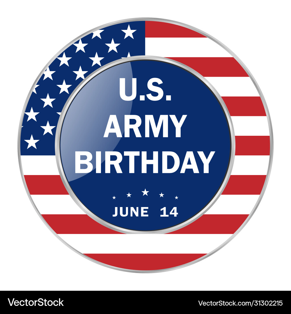 US Army Birthday Badge Vector Image