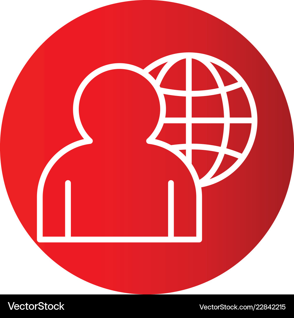 User icon in creative design with elements vector image