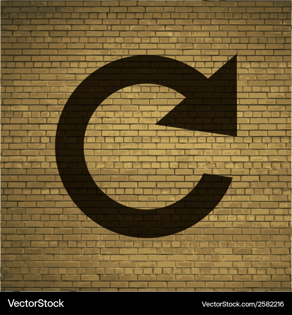Arrow update flat modern web button and space Vector Image