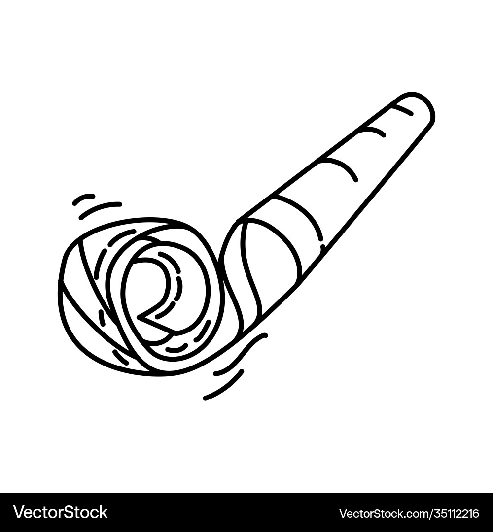 Blower noisy icon doodle hand drawn or outline Blower noisy icon doodle hand drawn or outline vector image