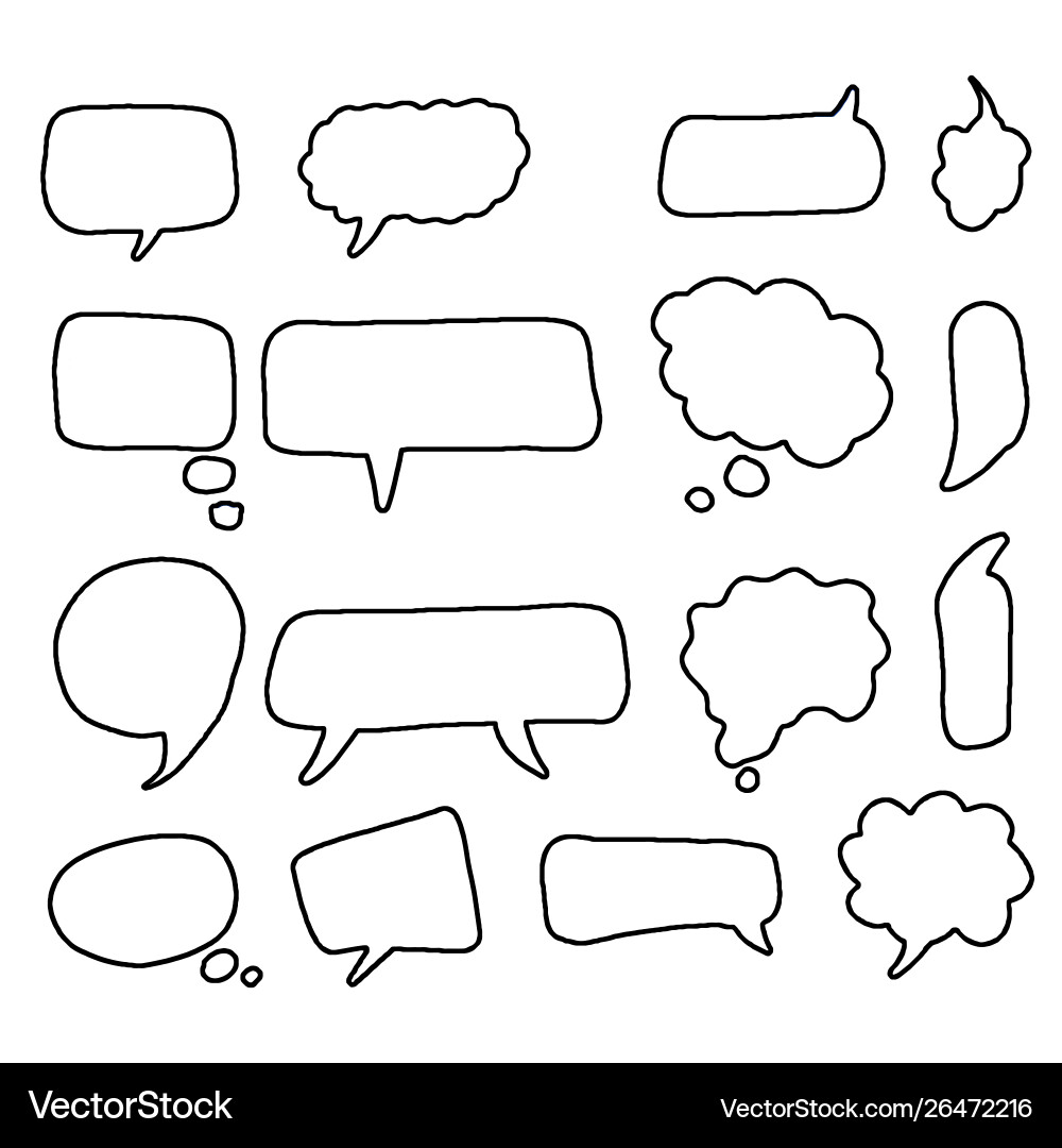 Bubbles speech doodle Vector Image