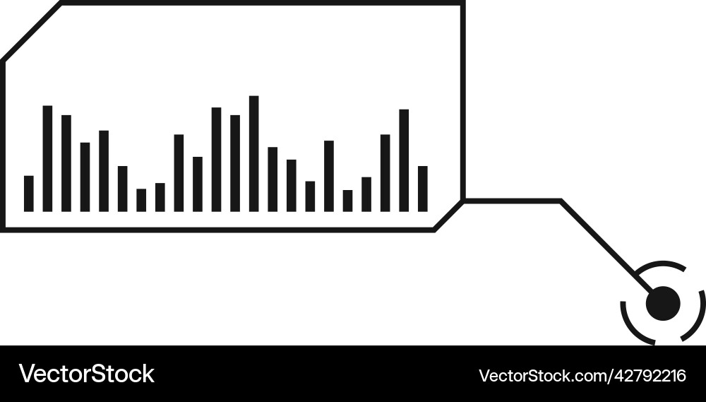 Chart callout statistic dashboard icon Chart callout statistic dashboard icon vector image