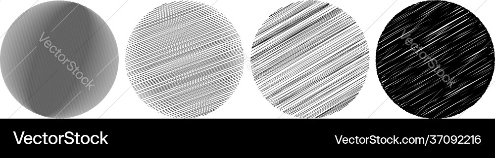 Circle with scribble sketch doodle effect pattern Circle with scribble sketch doodle effect pattern vector image
