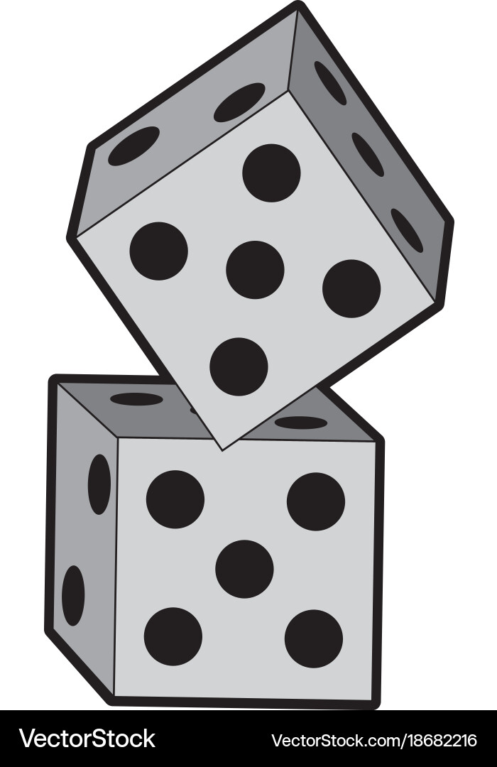 Dice game icon image Vector Image