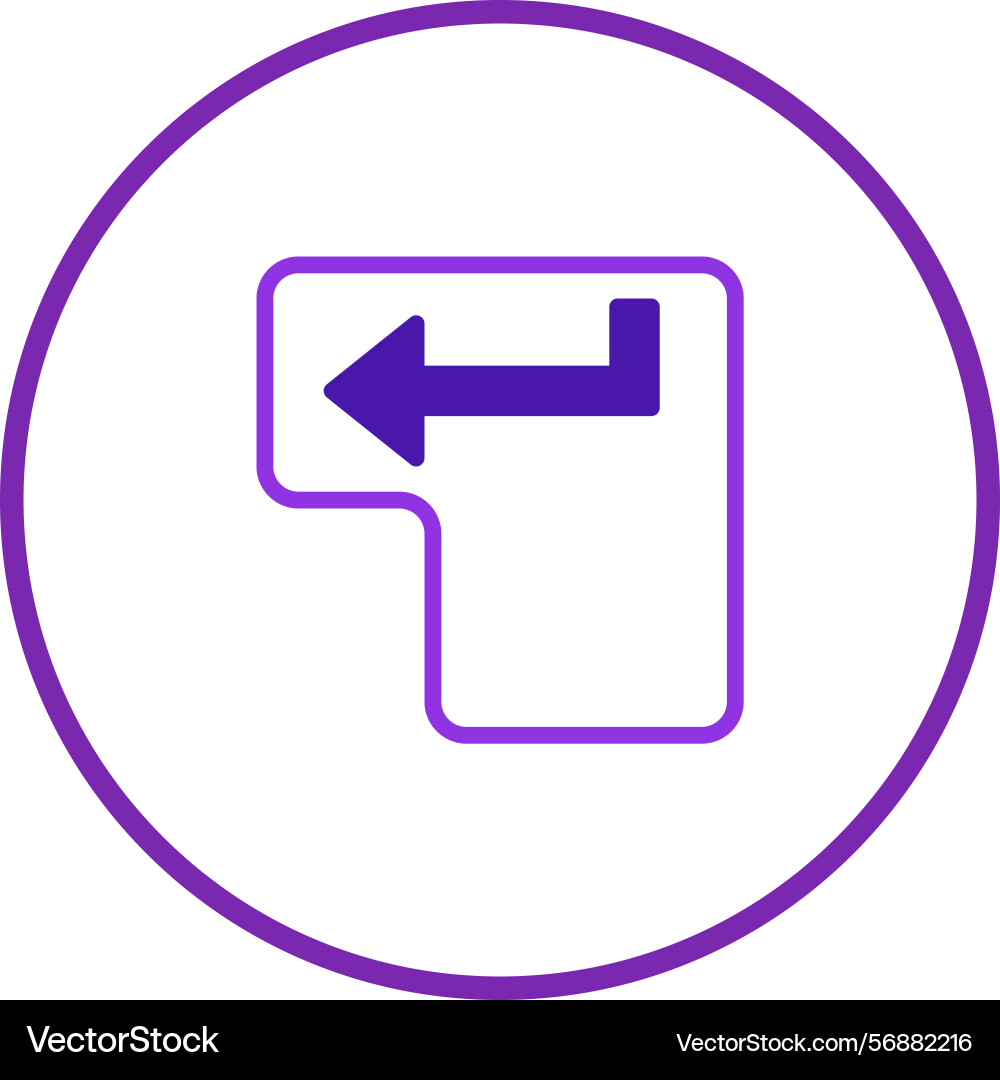 Enter key icon symbolizing input direction vector image