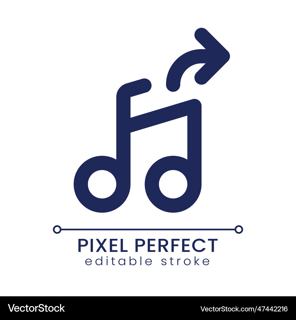 Extract audio pixel perfect linear ui icon Extract audio pixel perfect linear ui icon vector image
