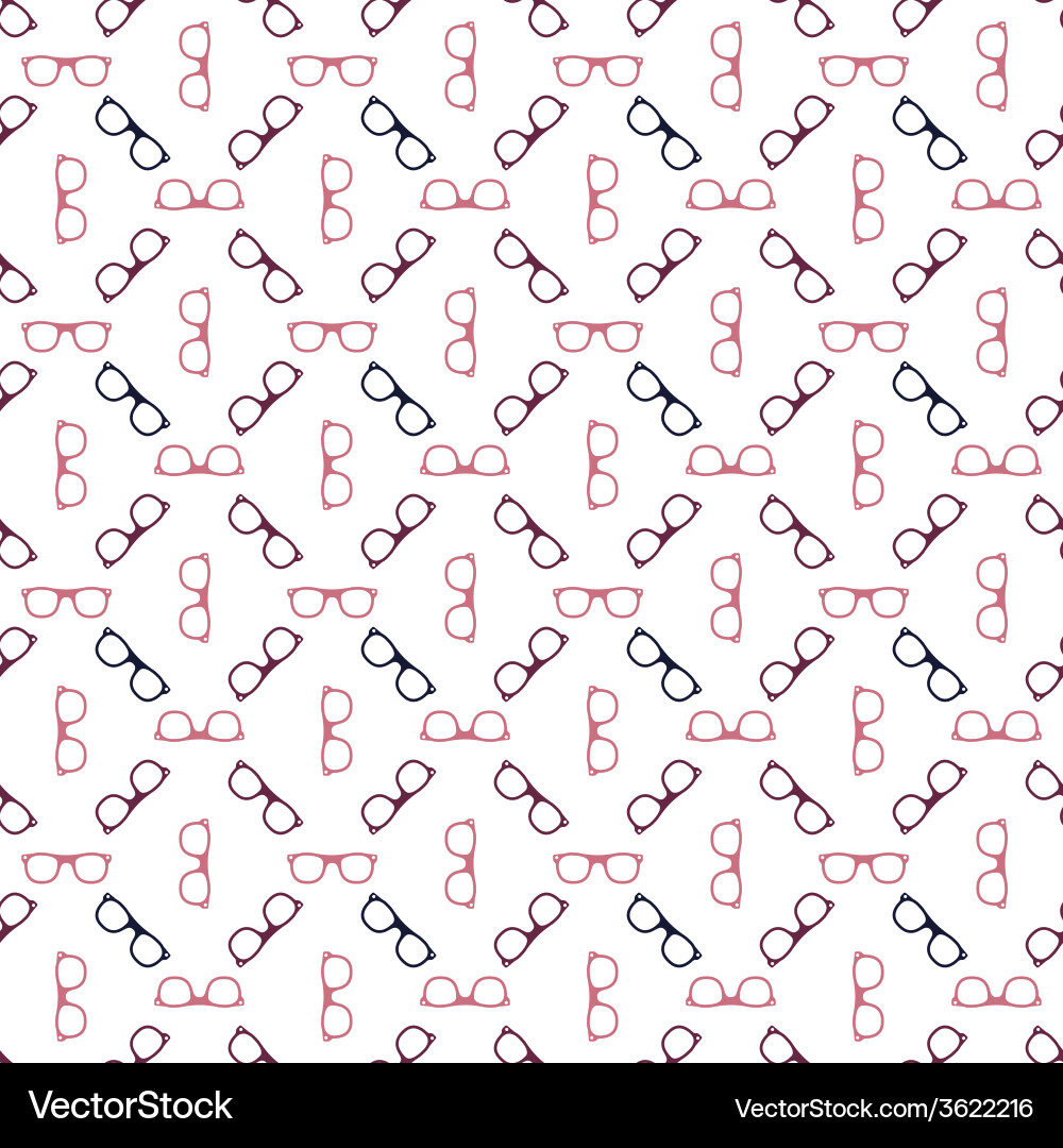 Glasses seamless pattern - spectacles texture vector image