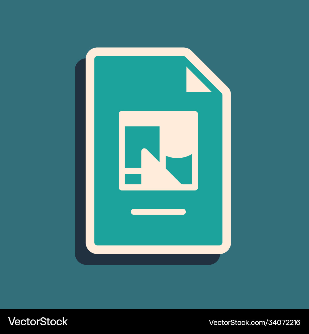 Green file document with icon Vector Image