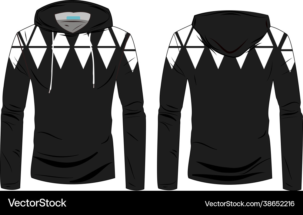 Hoodie Hemden Vorlage lange Ärmel Sport Hoodie Hemden Vorlage lange Ärmel Sport vektorbild