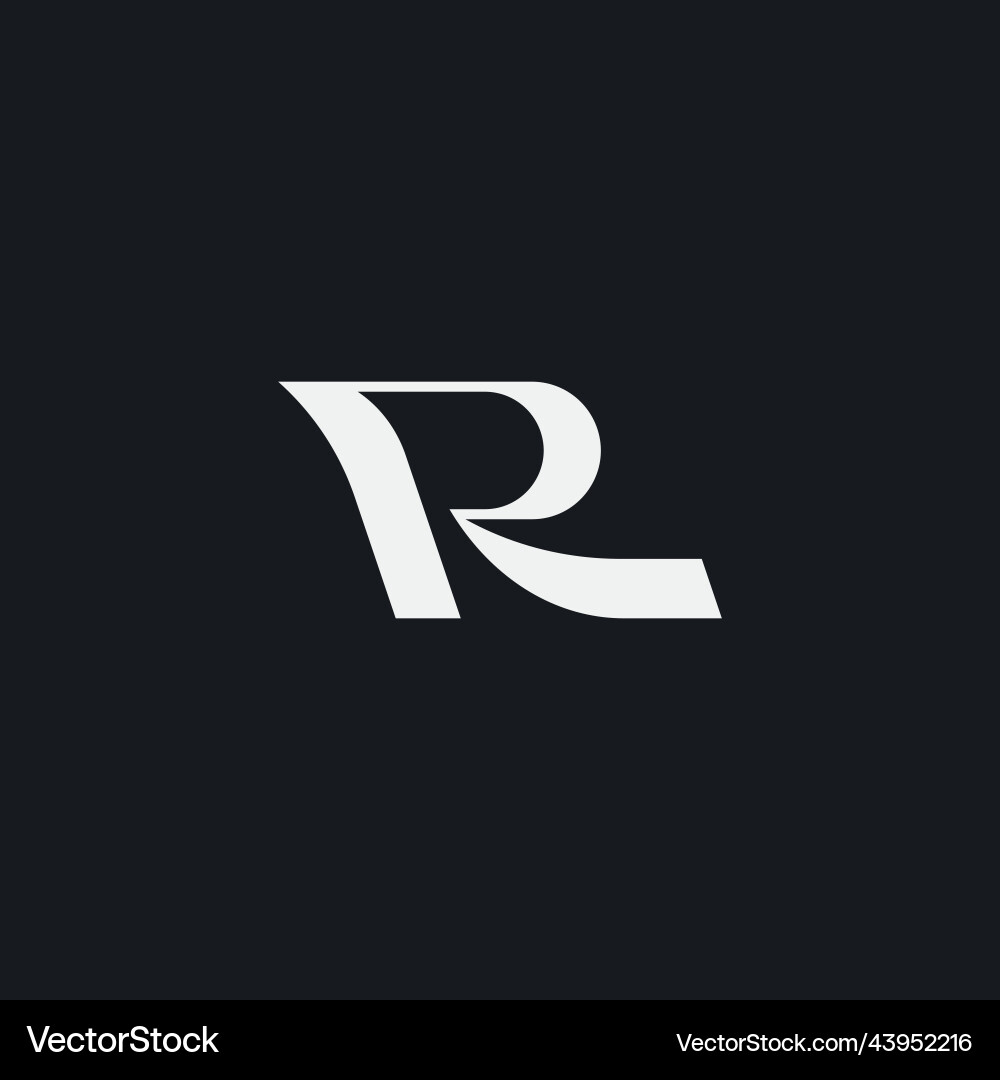 Initial r monogram logo template based Vector Image