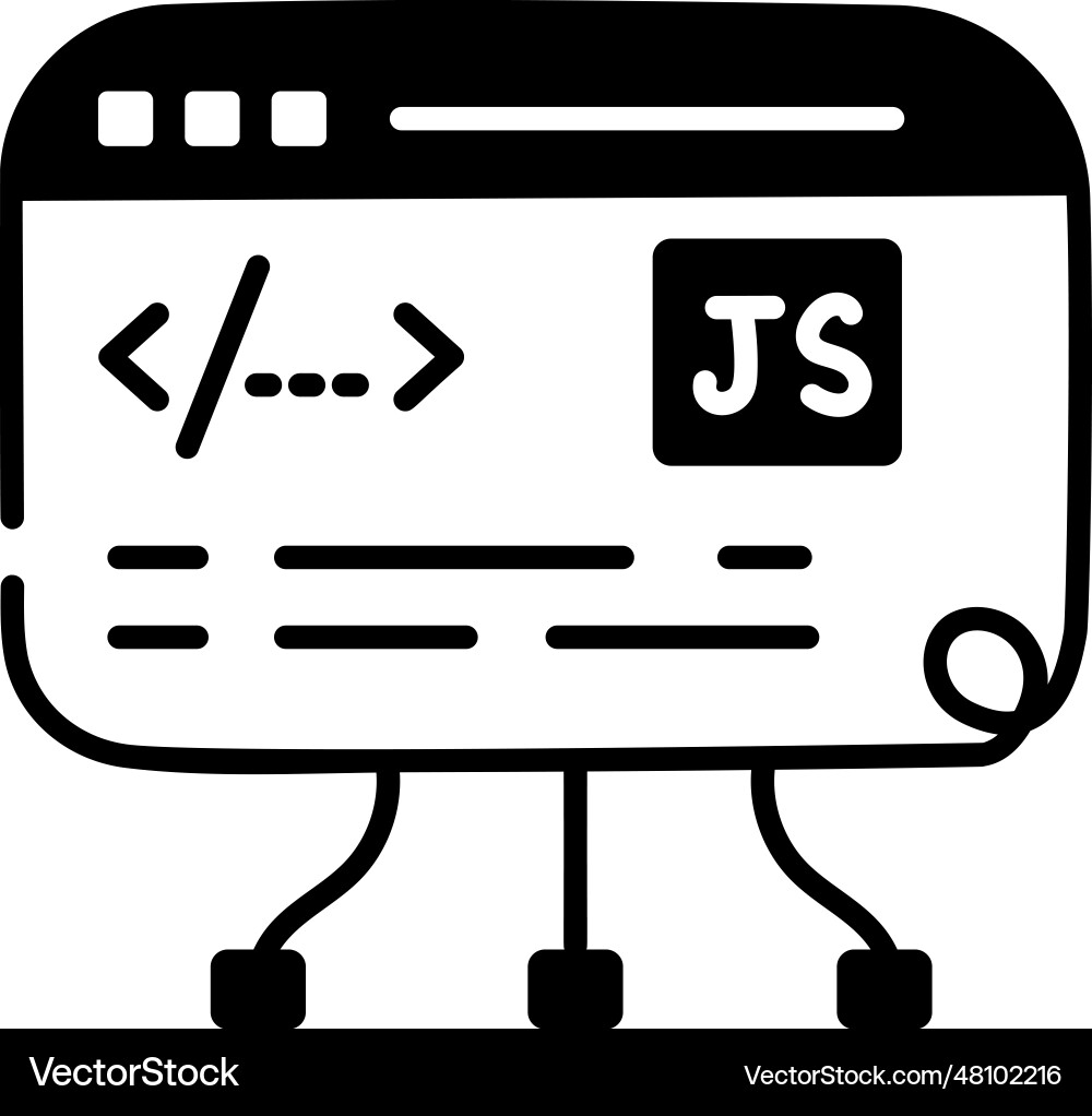 Js coding vector image