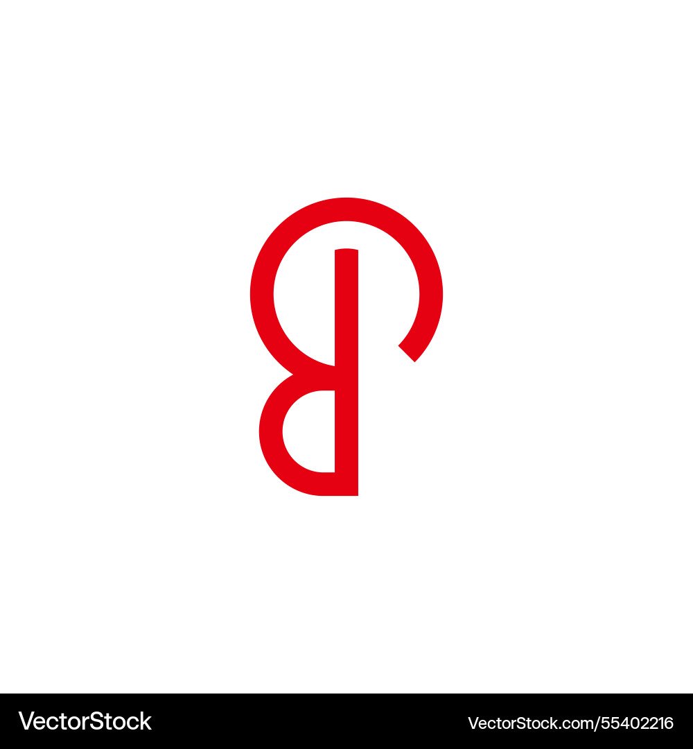 Letters d loop power button simple geometric logo vector image