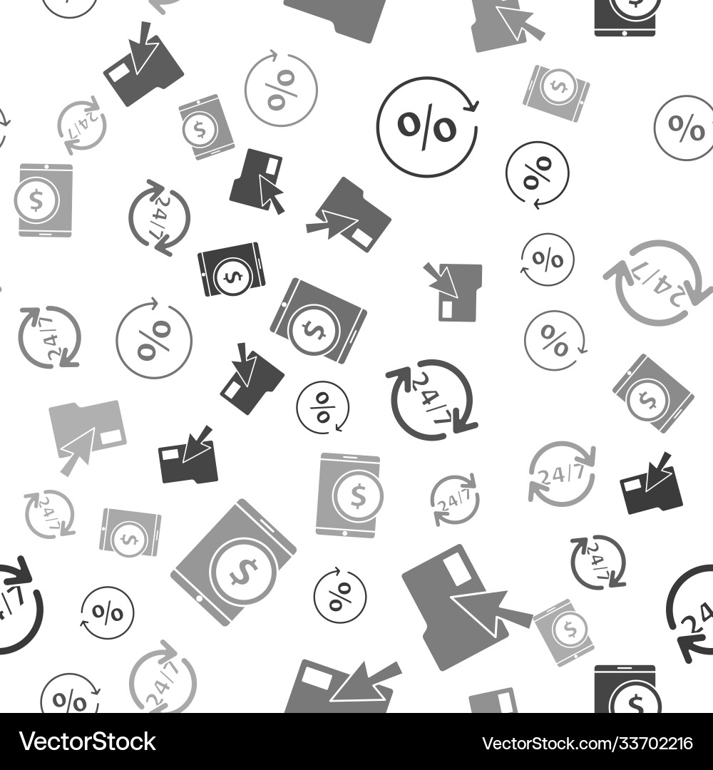 Set discount percent tag cursor click document Set discount percent tag cursor click document vector image