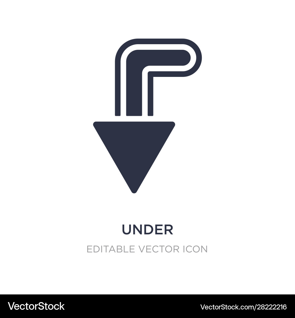 Under icon on white background simple element Under icon on white background simple element Vector Image