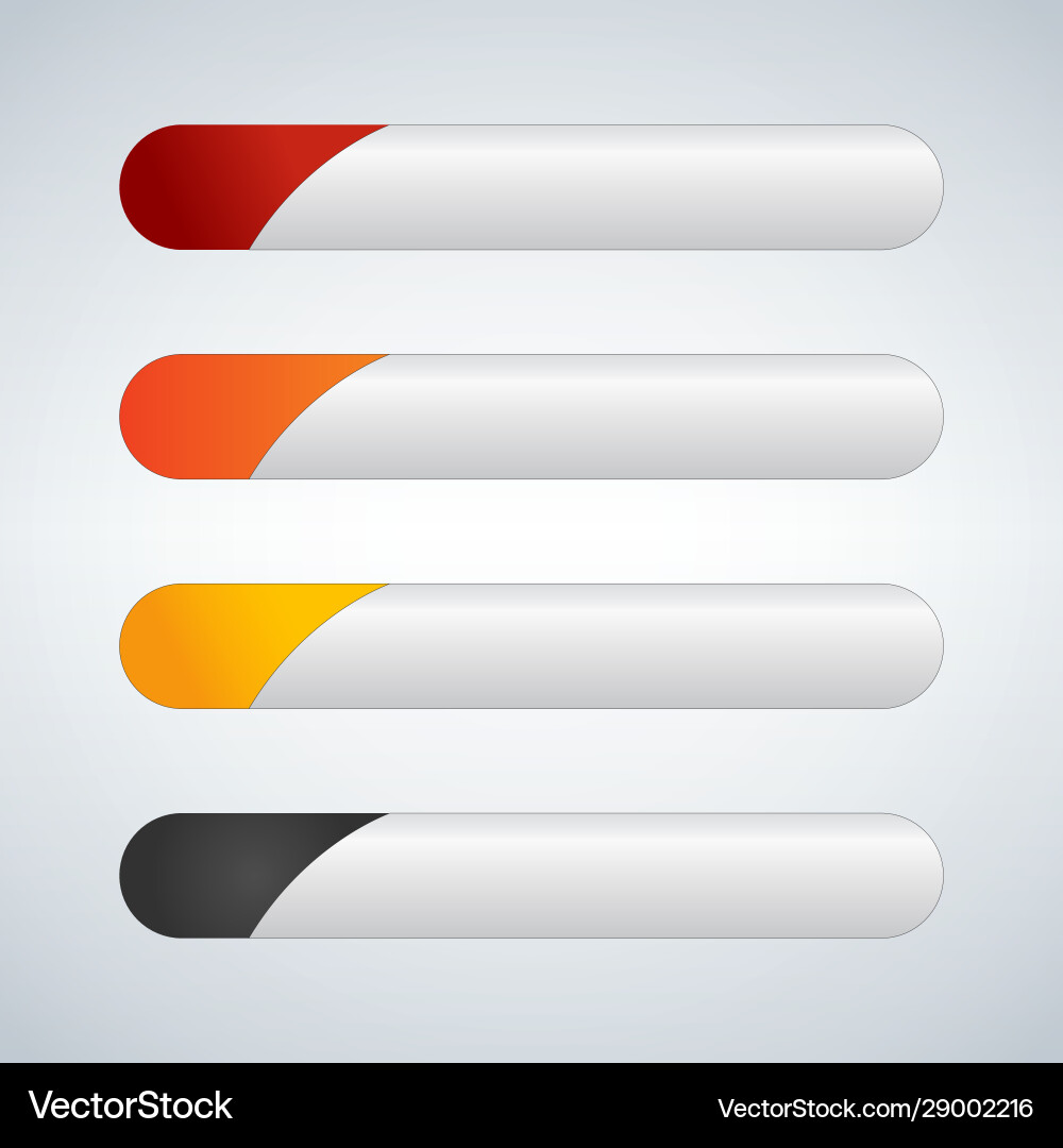 Web elements button set vector image