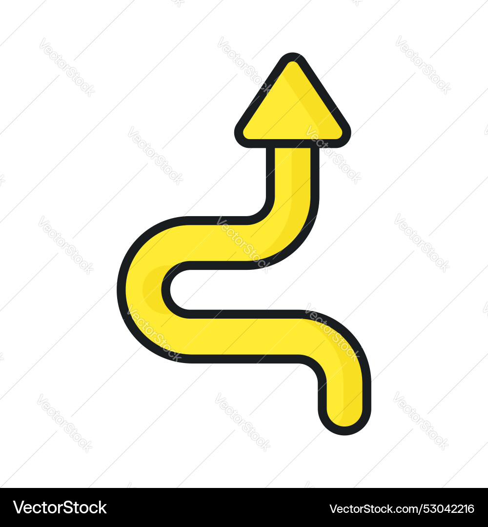 Zigzag or curved arrow design Vector Image