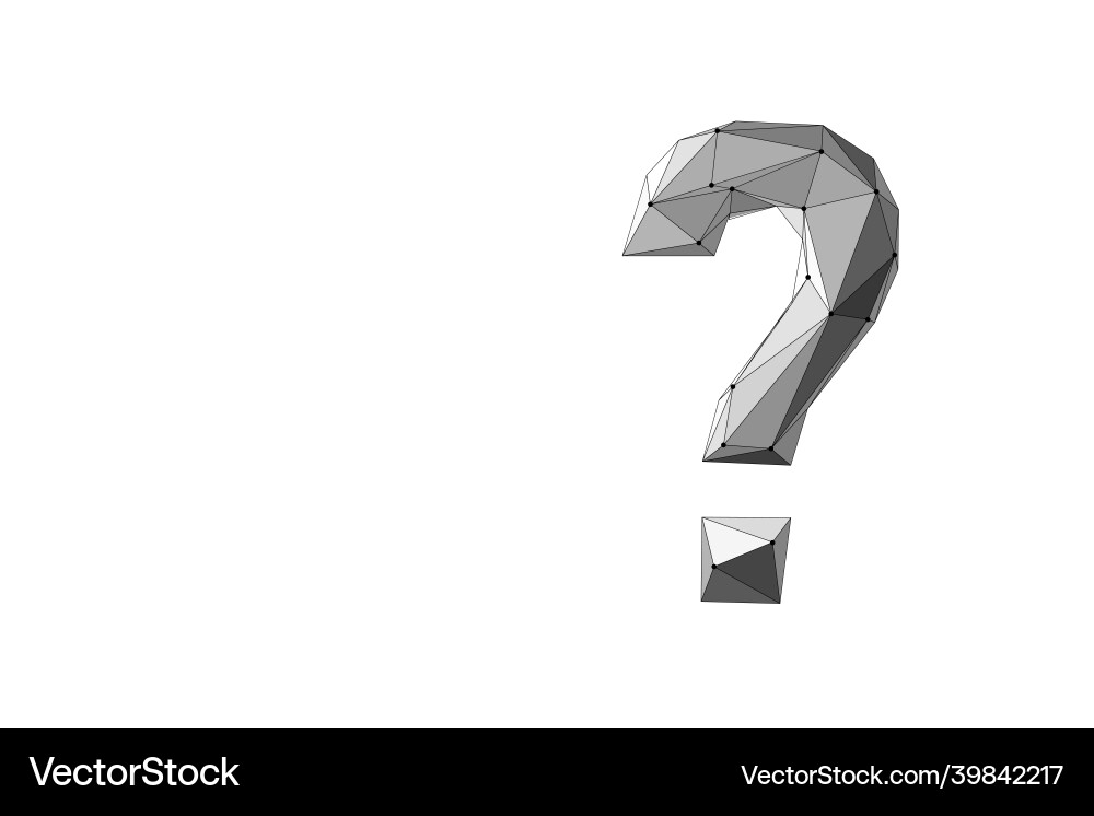 3d ask question mark make decision problem vector image