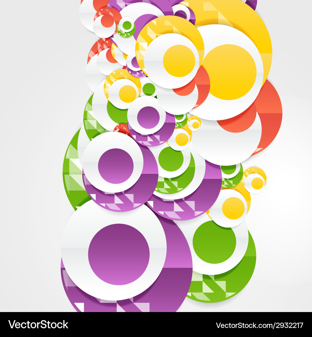 Abstract circles template object web Vector Image