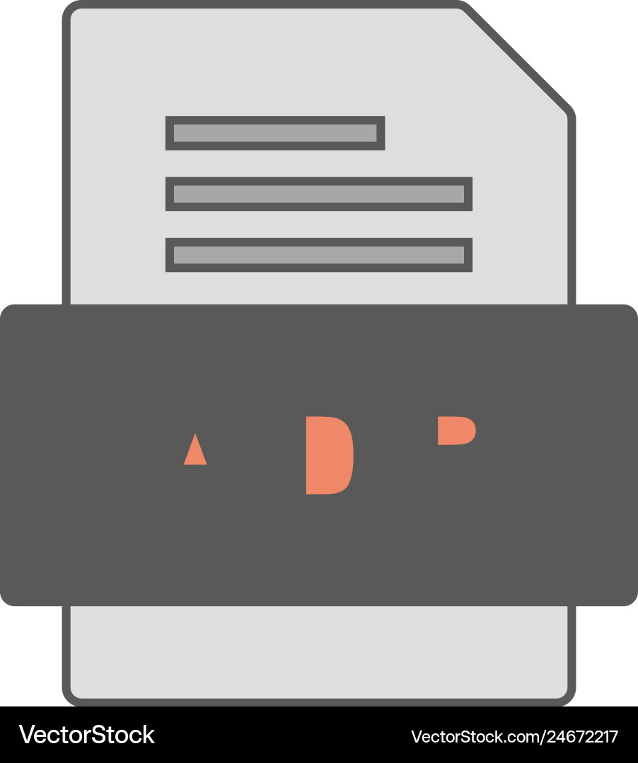 Adp file document icon Vector Image