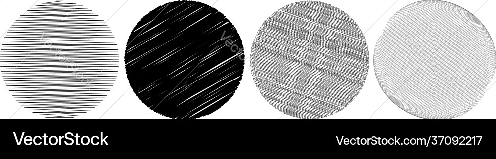 Circle with scribble sketch doodle effect pattern Circle with scribble sketch doodle effect pattern vector image