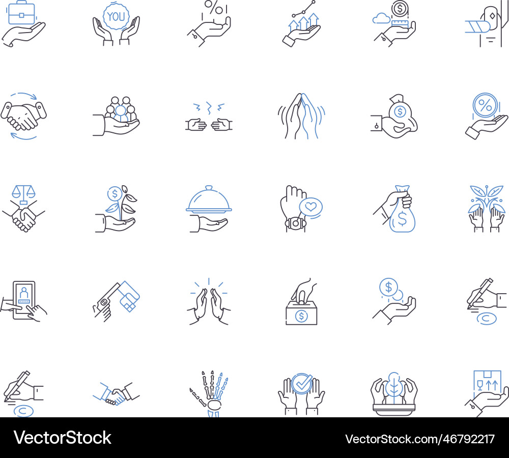 Claws line icons collection sharp fierce Claws line icons collection sharp fierce vector image