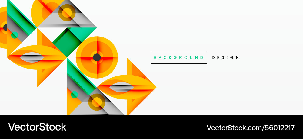 Dynamic geometric composition with sharp angles Vector Image