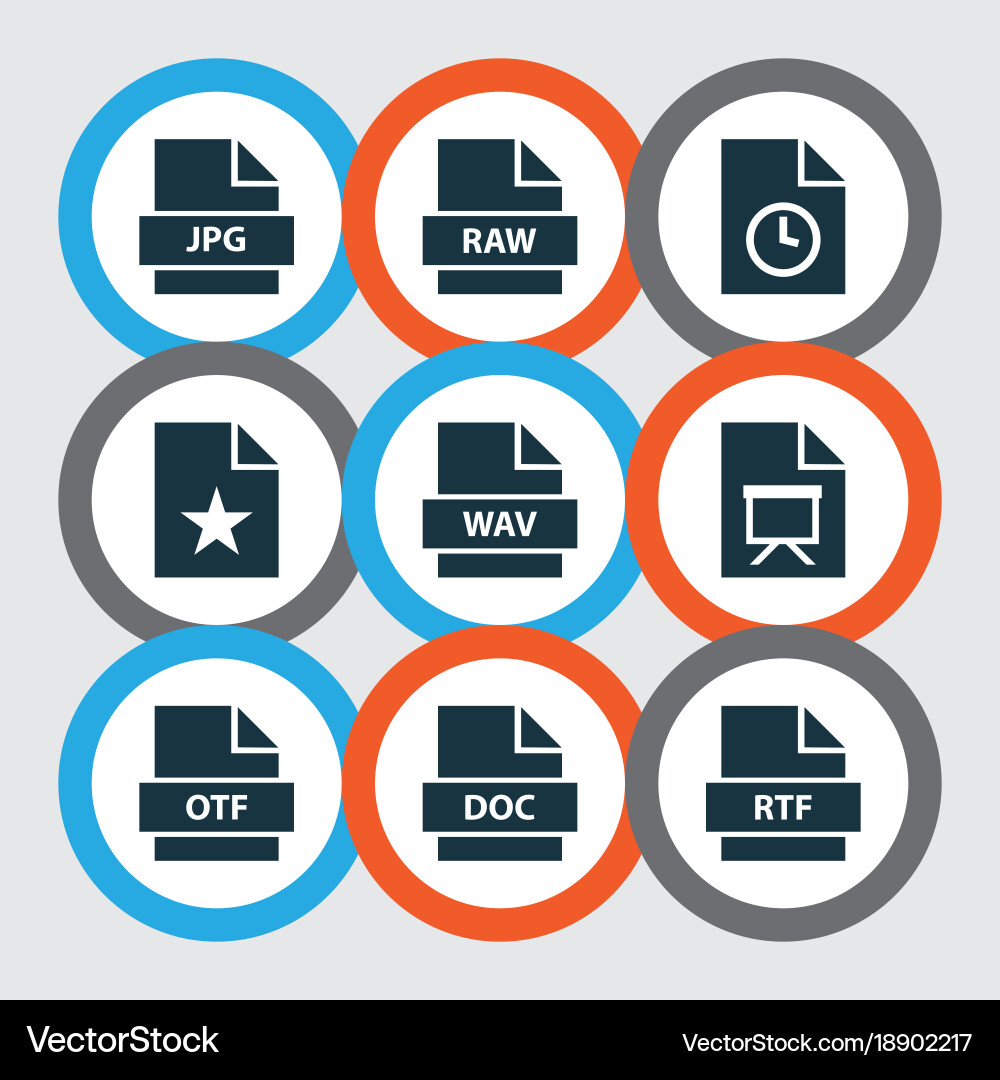 File icons set with special document timer Vector Image