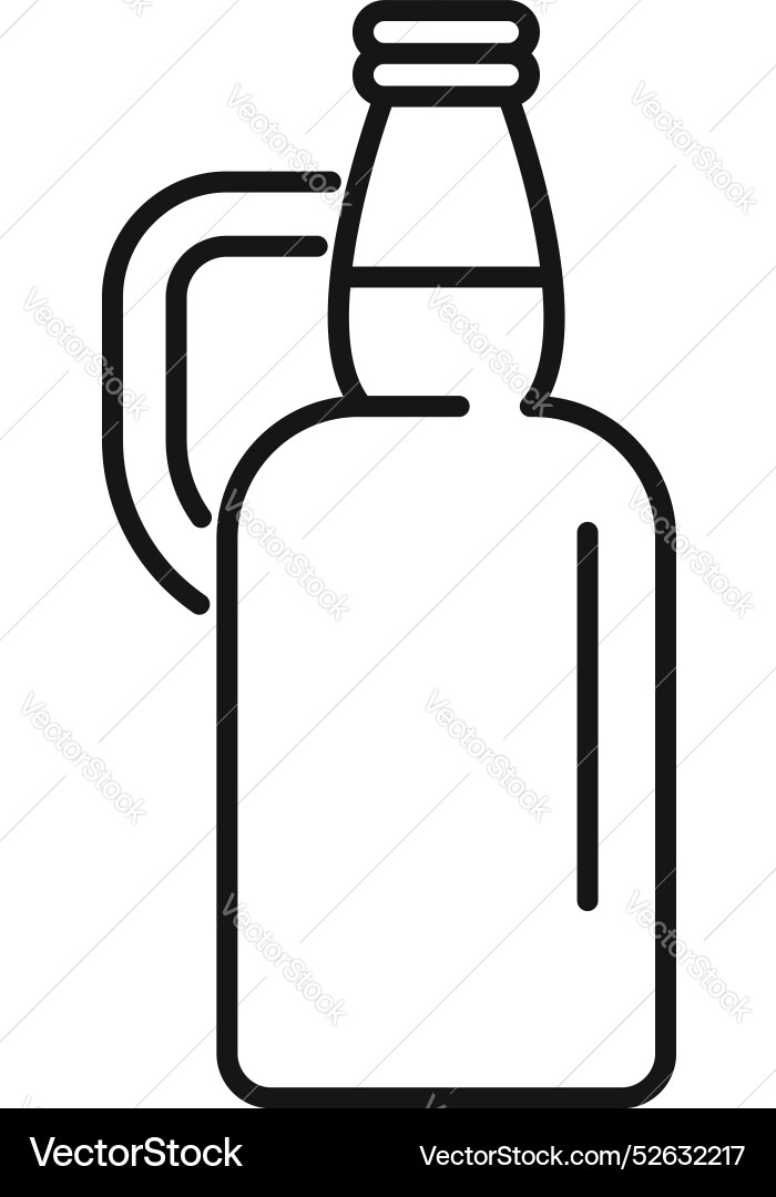 Glass bottle with handle containing refreshing Vector Image