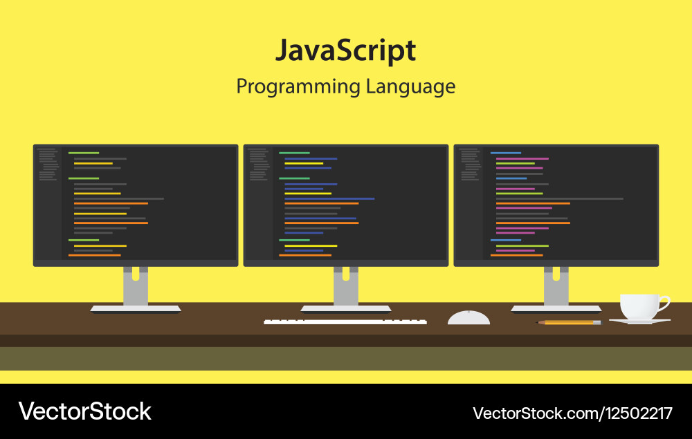 Javascript Programmiersprache vektorbild