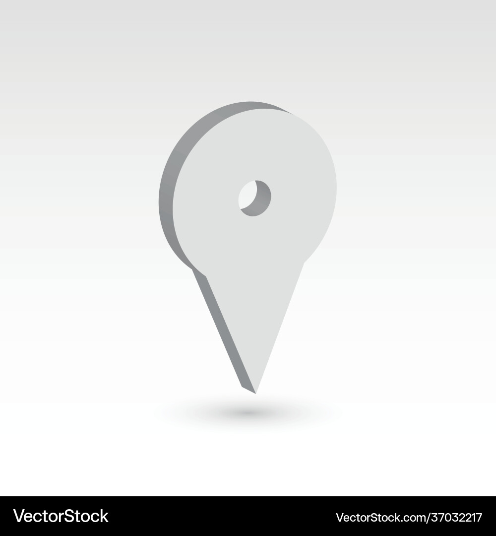 Map pointer - 3d object Map pointer - 3d object vector image