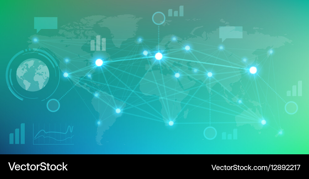 Modern Data Interface Icons Vector Image