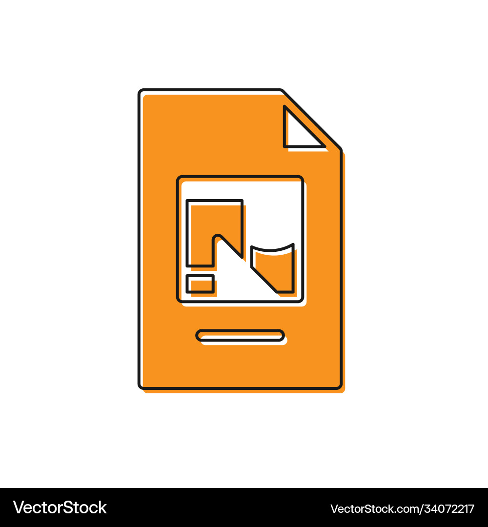 Orange file document with icon Orange file document with icon vector image