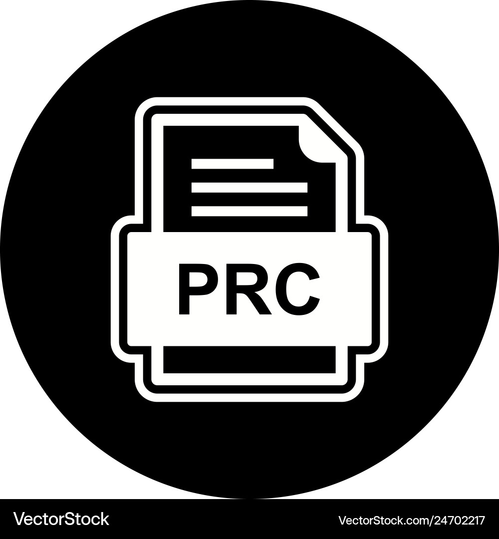 Prc file document icon Vector Image