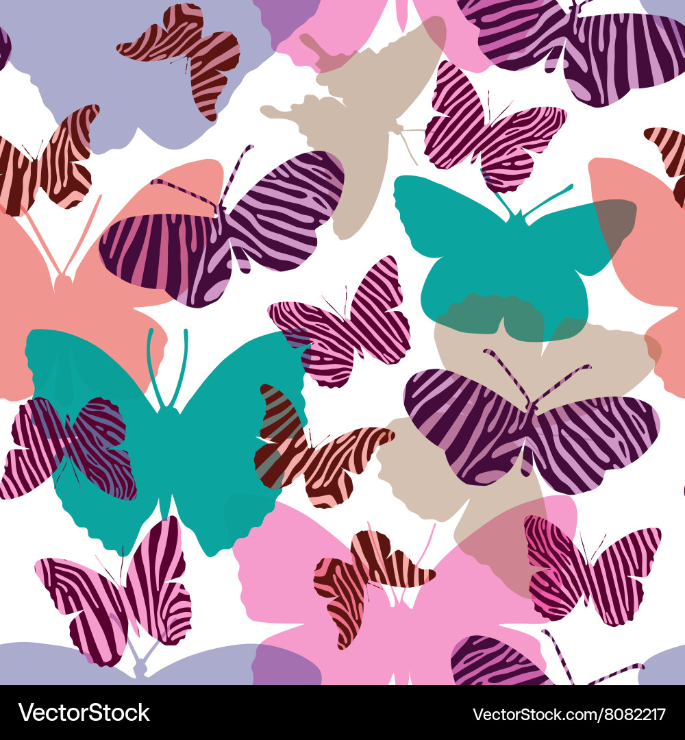 Seamless pattern with butterflies Vector Image