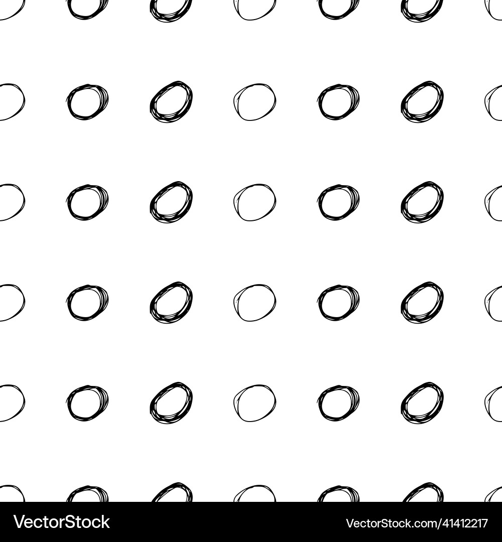 Seamless pattern with sketch circles shape Seamless pattern with sketch circles shape vector image