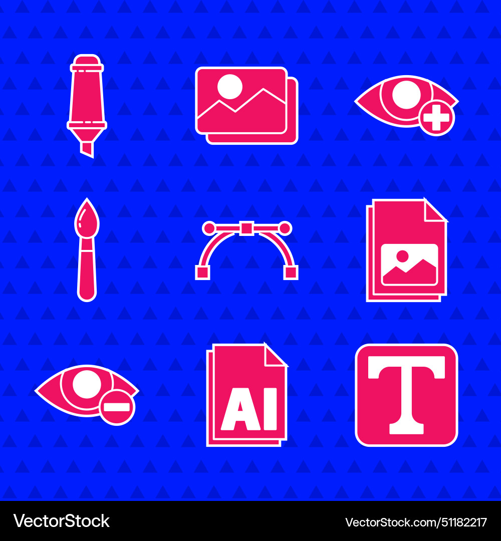 Set bezier curve ai file document text picture Set bezier curve ai file document text picture Vector Image
