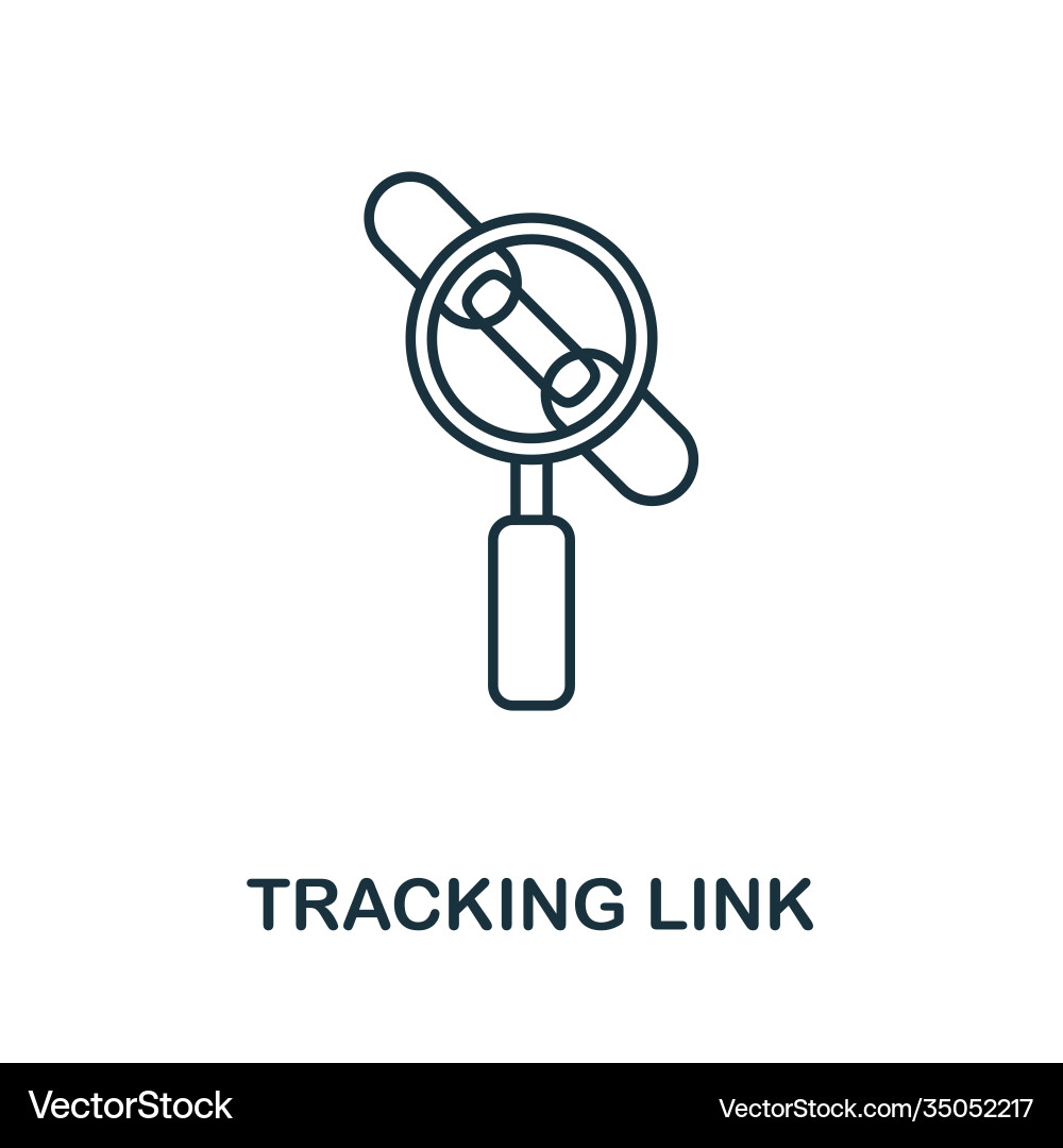 Tracking link icon simple line element from Vector Image